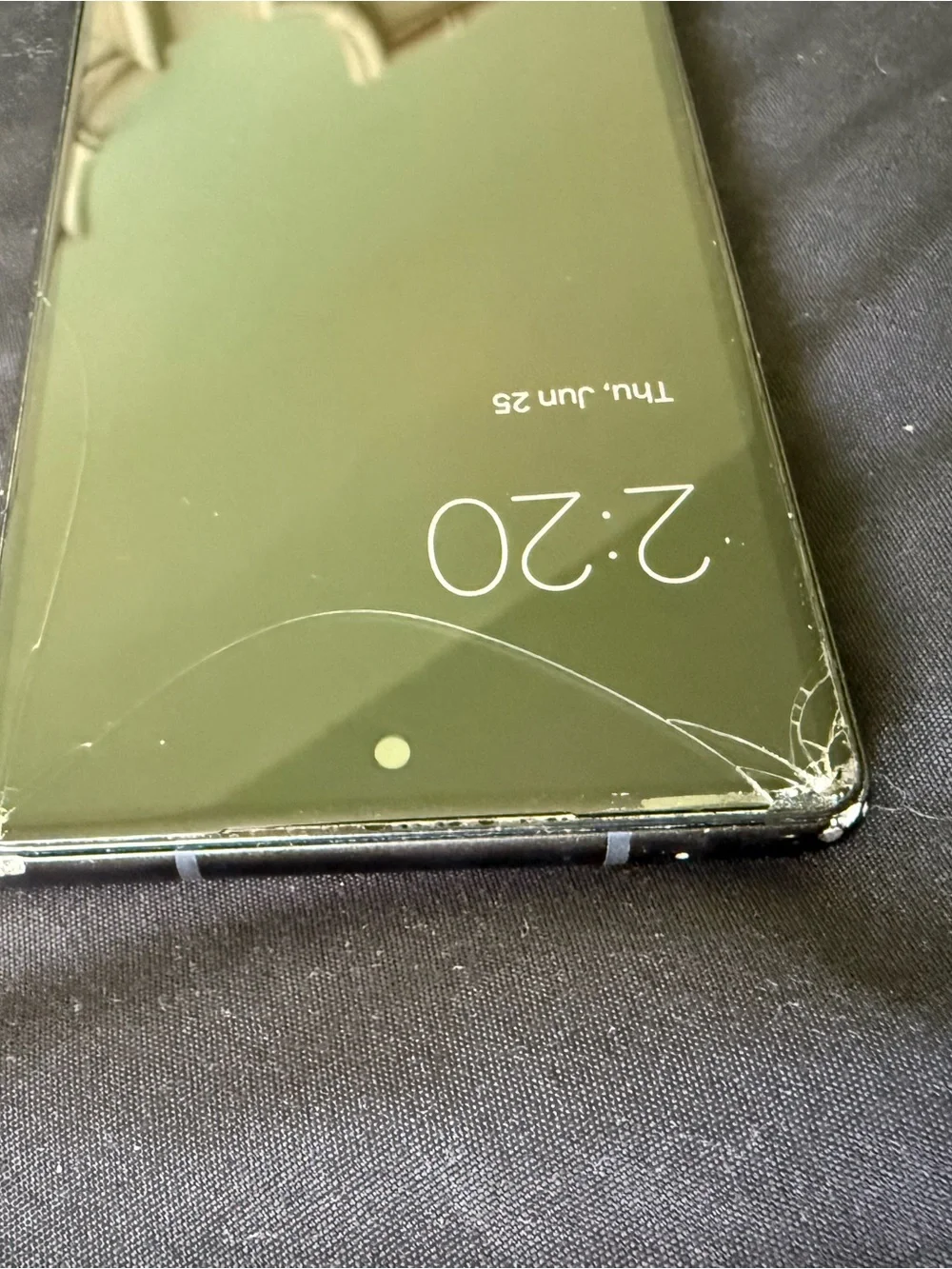 google Pixel smartphone in black with front glass
